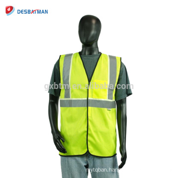 Class 2 Hi Vis Illuminating Safety Vest Work Waistcoat with Reflective Strips and Hook & Loop closure